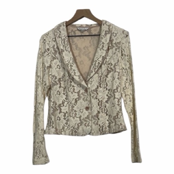 Cabi  Lace Women's Jacket in Ivory Cottagecore,‎ Vintage, Lined - Picture 2 of 8